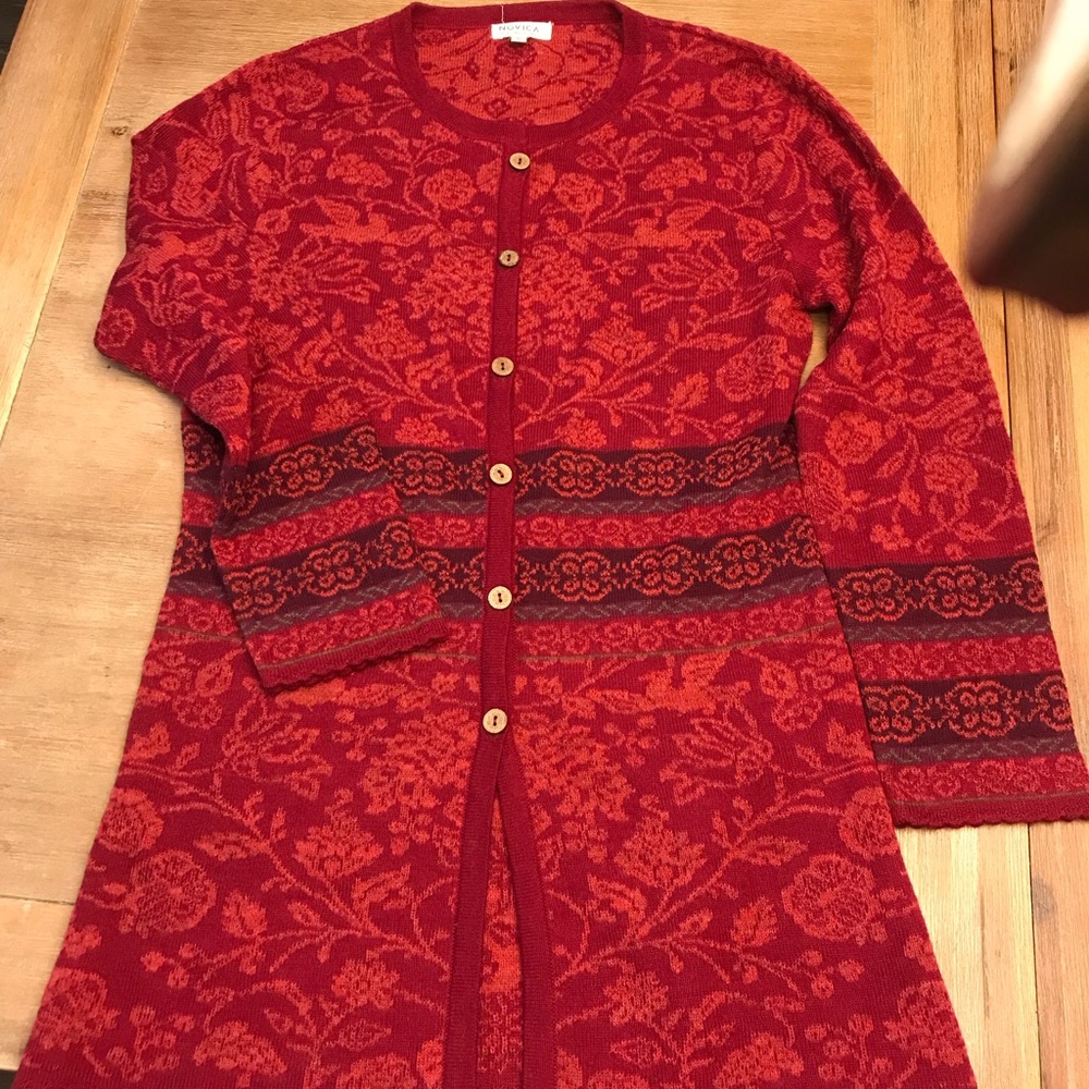 Novica Deep Red Knit Sweater